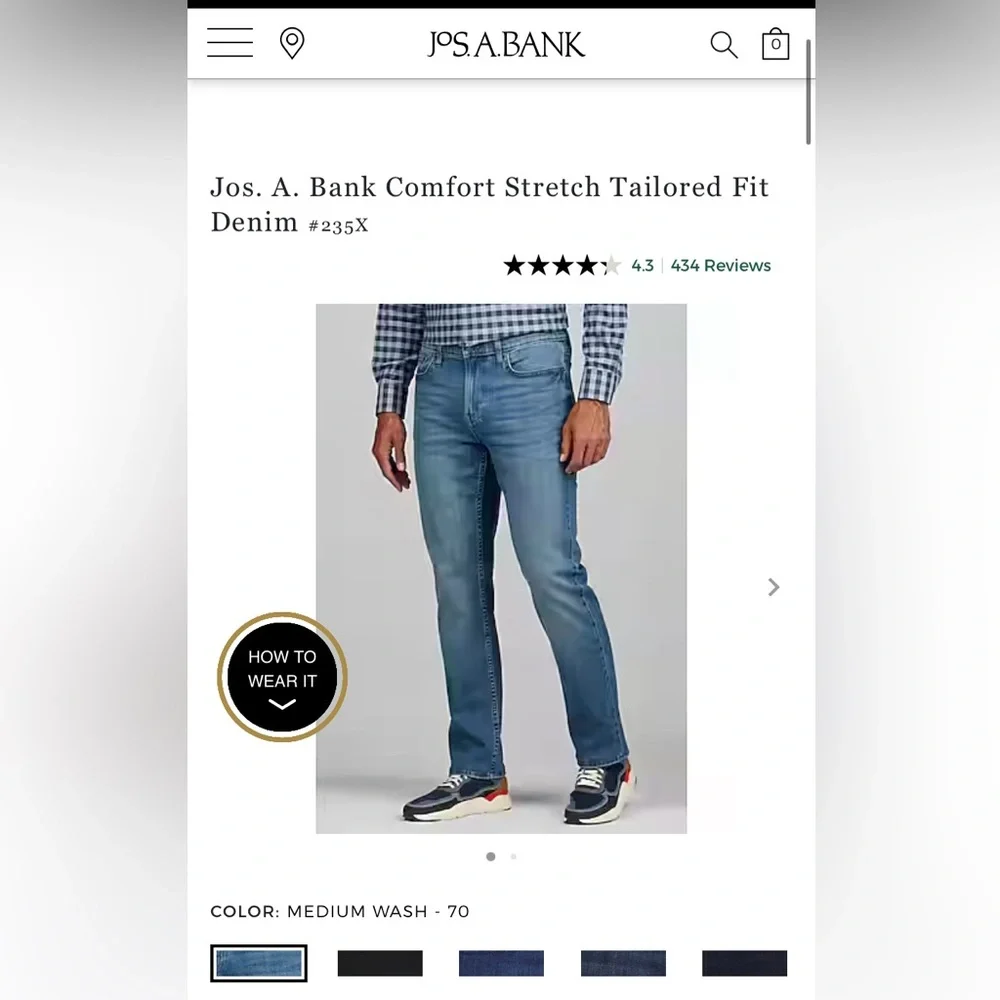 Jos. A Bank tailored fit men’s denim - Picture 6 of 6